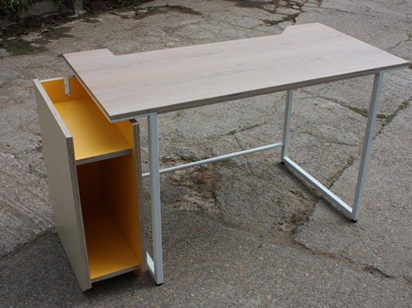 Bespoke Metal Desk Frame with CPU storage